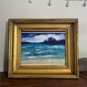 Gold Framed Original Signed Watercolor Painting